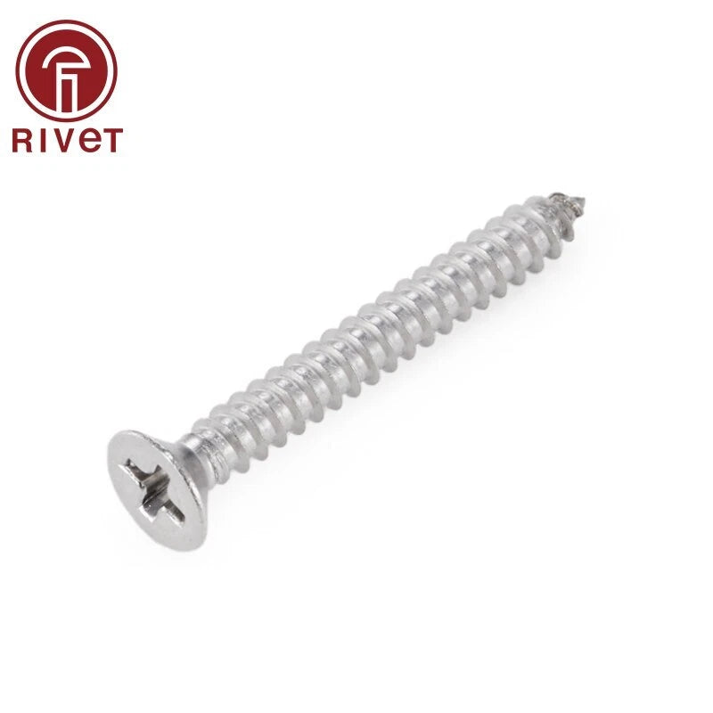 M5*30 Stainless Steel Countersunk Phillips Flat Head Self Tapping