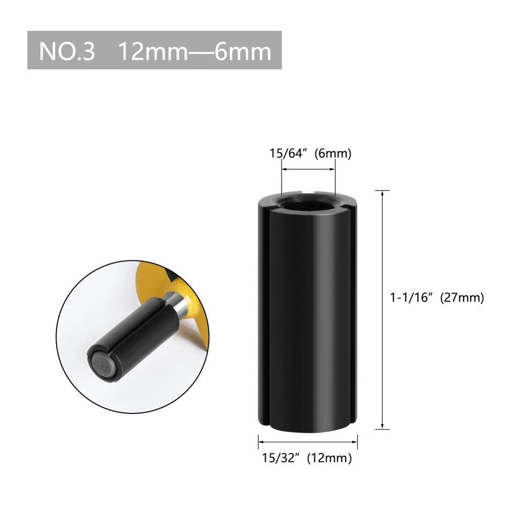 Cnc Milling Adapter Collet Kit Compatible With 6mm To 12.7mm Spindles
