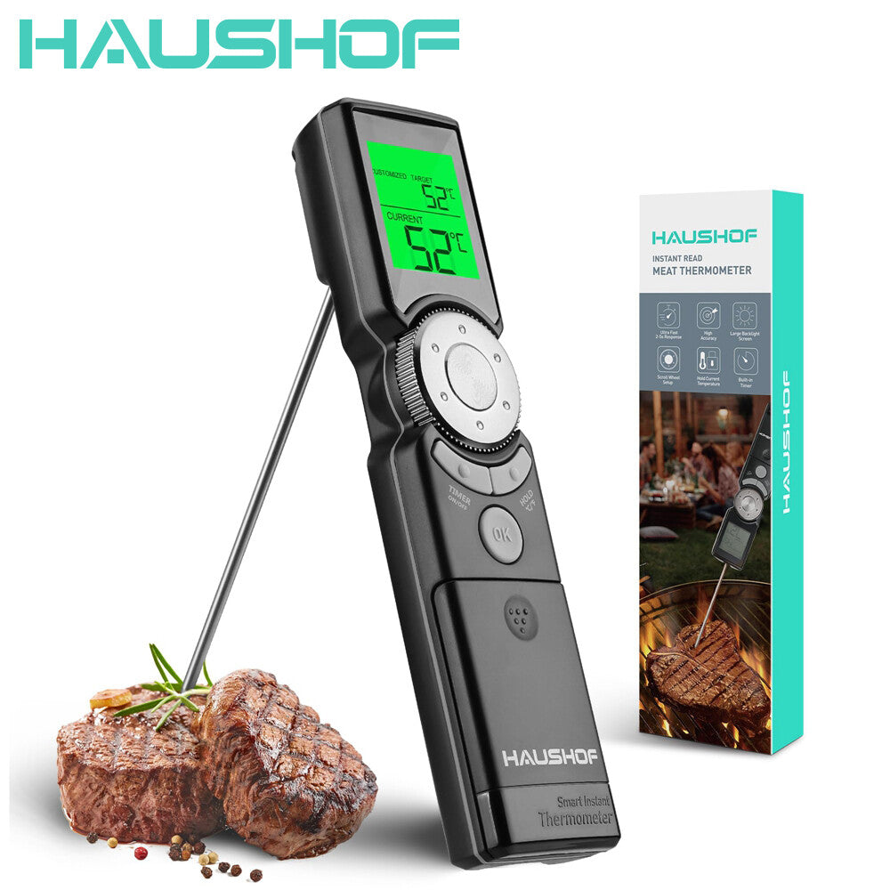 Haushof High Accuracy Instant Read Meat Thermometer Digital Cooking