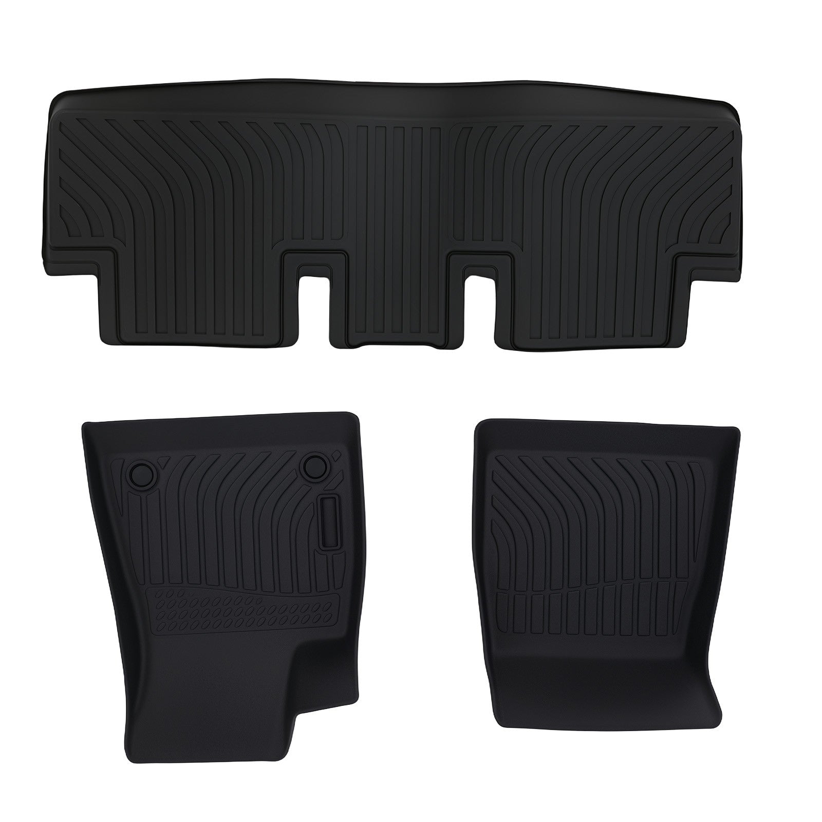 Floor Mat Set for Tesla Model 3 2017-2023 Black TPE All Weather