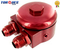 Torques Oil Sandwich Plate Take Off System Kit in Red (an-10 Jic-10)