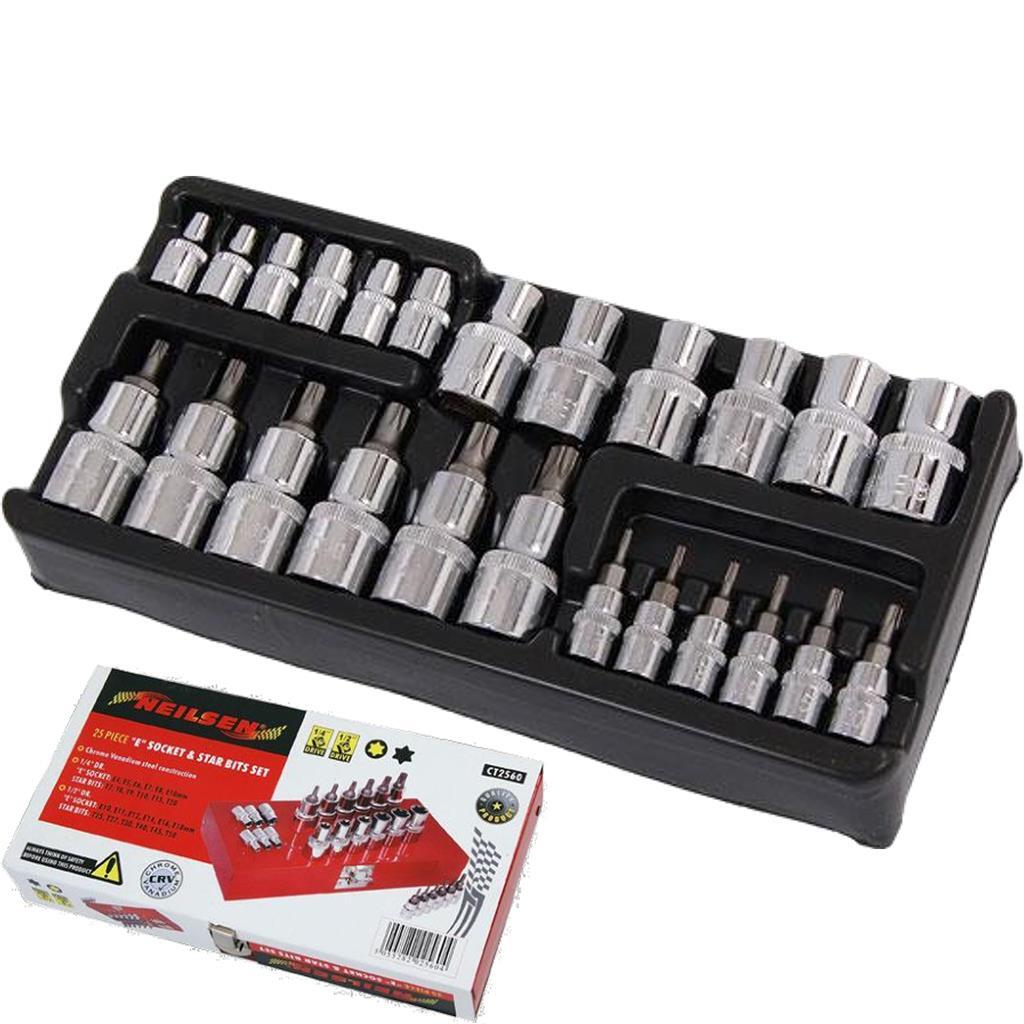 Toolzone 6pc Torx Bit Star Socket Set T55 - T100 by Toolzone