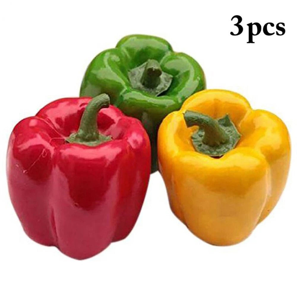 Artificial Imitated Peppers Vegetables Decor Restaurants Props