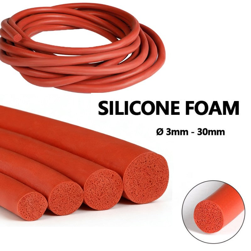 Silicone Rubber Sponge Strip 3-30mm