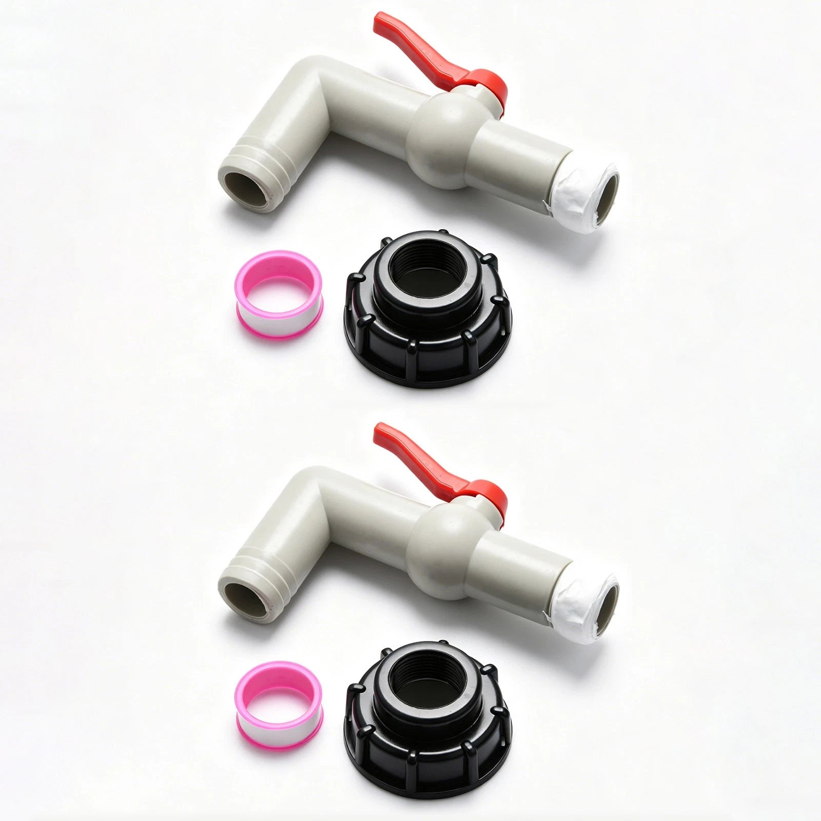 2-pack Ibc Tank Adapter Spigot, Durable Ball Valve S60x6 With 32mm