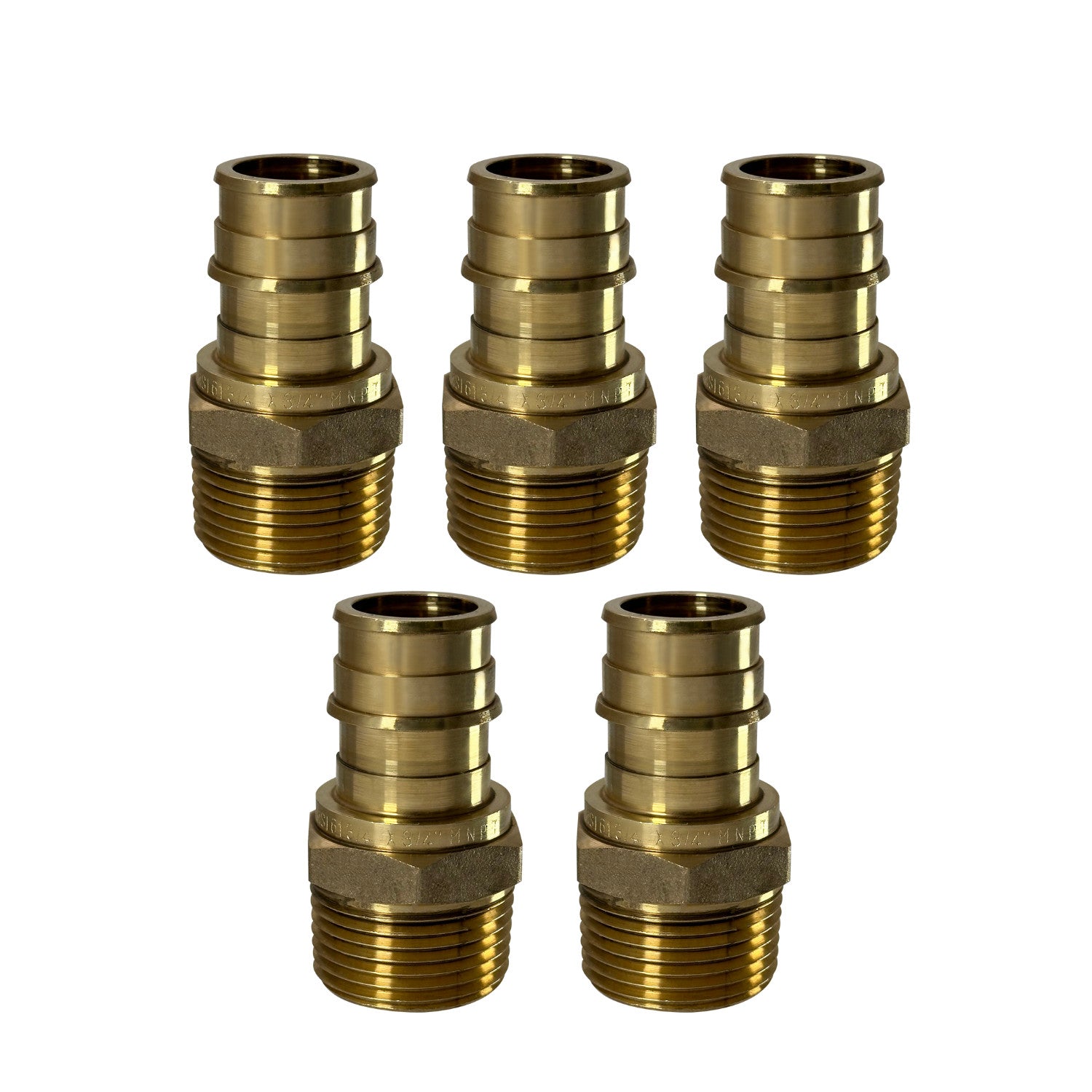 XFITTING 3/4" Pex A x 3/4" Male NPT Adapter 5 Pack