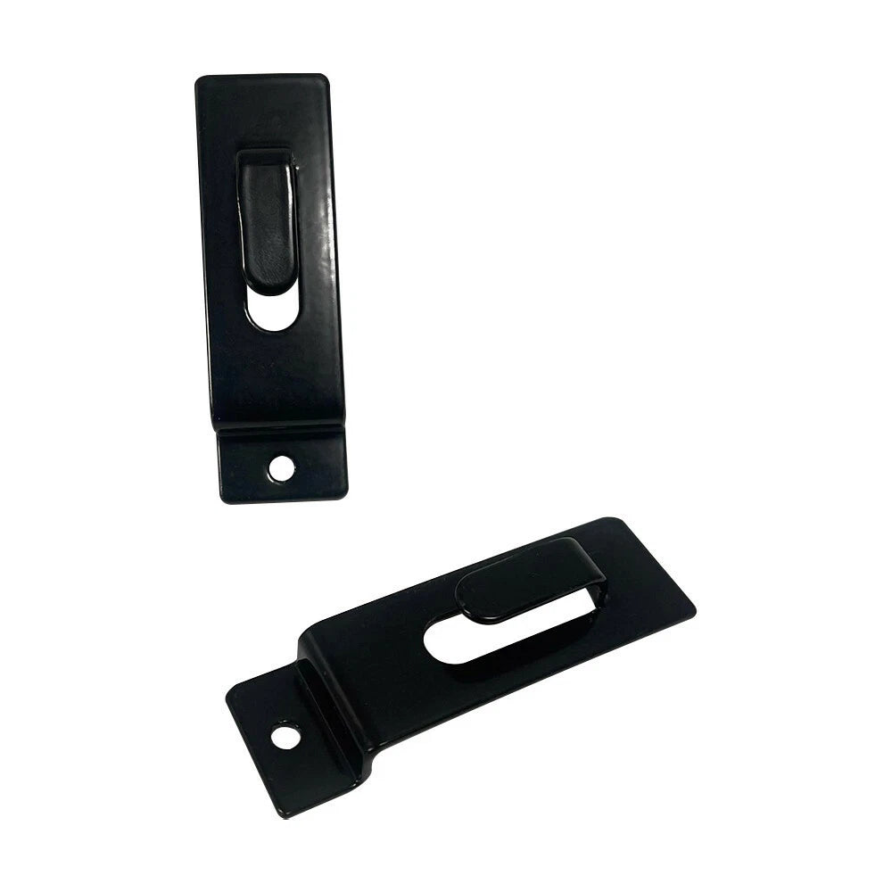 Utility Hooks - Single Slatwall Notch Hook - Black - Pack 2