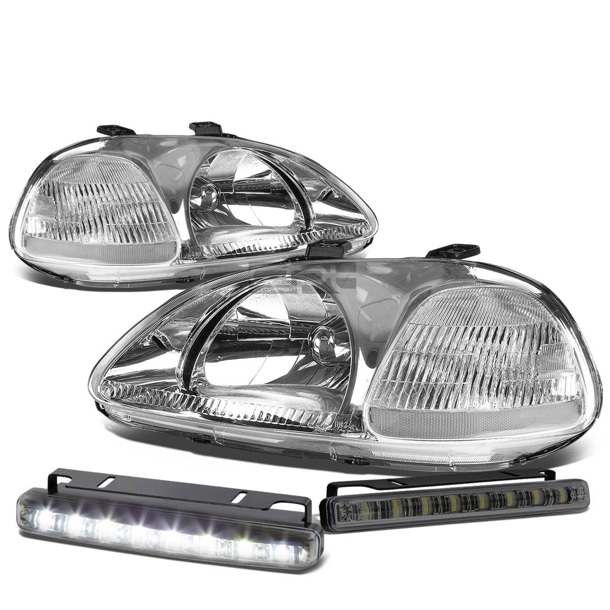 Chrome Housing Head+clear Corner+smoked Led Fog | Built Supply Co