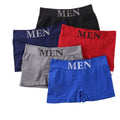 Men's Mid Waist Elastic Boxer Trunks Breathable Polyester Spandex