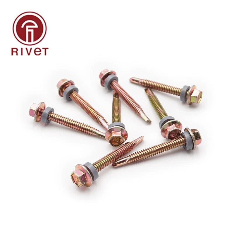 M5.5 Color Zinc Plating Drilling Hexagonal Self Screws Dovetail Padded
