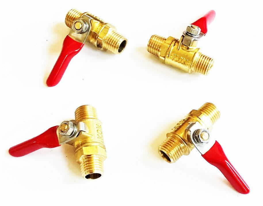 4 Brass In-Line Air Compressor Fittings