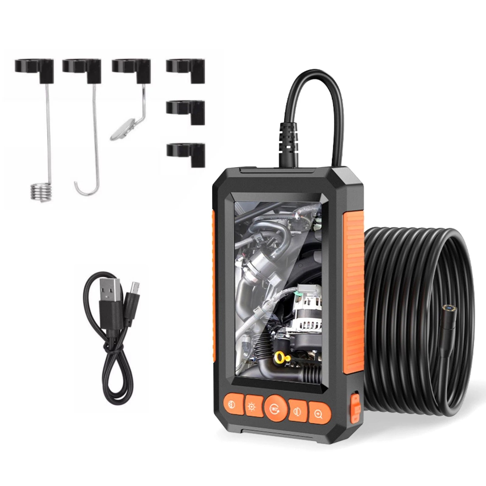 5m/16.4ft Industrial Endoscope-4.3-<wbr/>inch Hd Color Screen, 5-hour