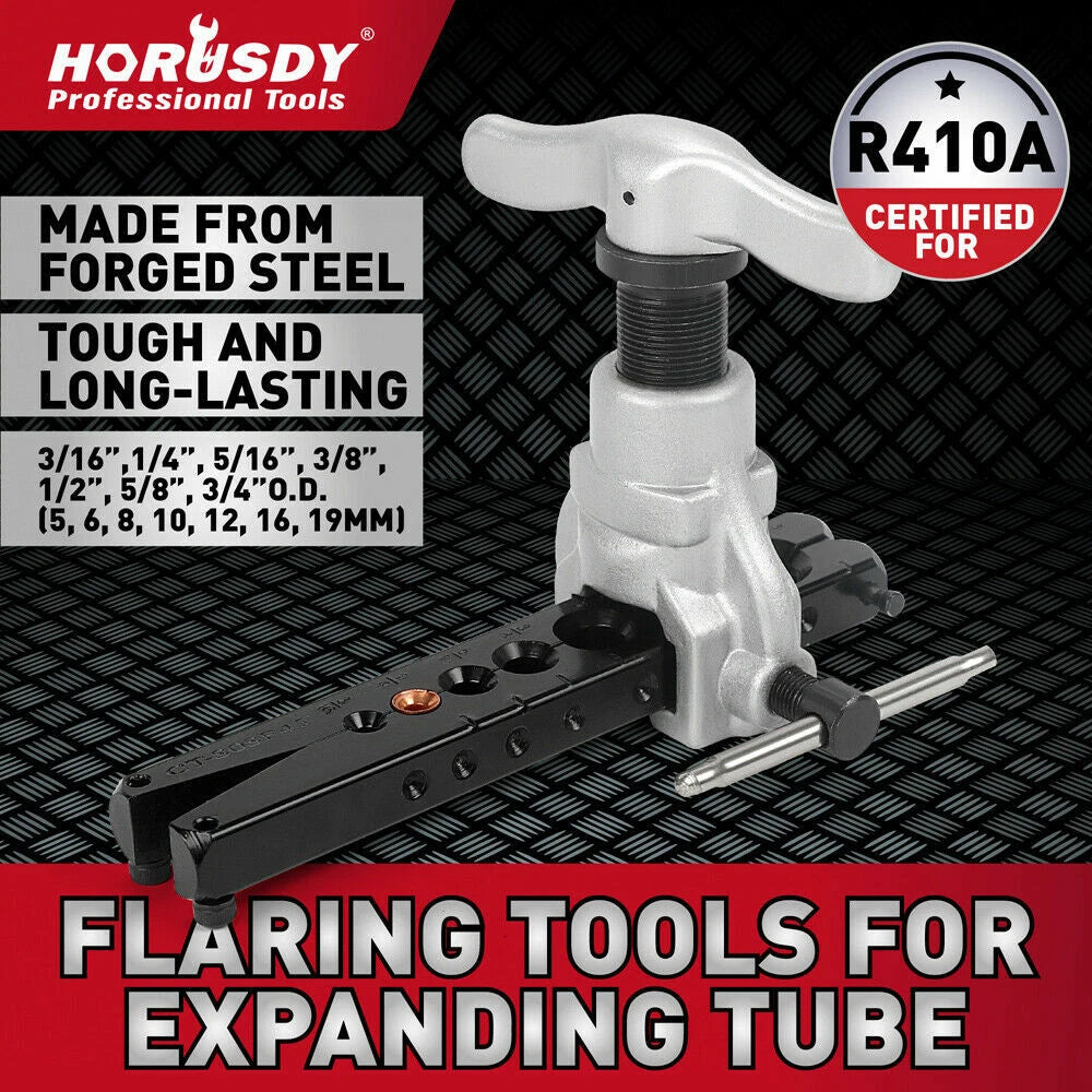 Eccentric Flaring Tool Kits 3/16"-3/4" Eccentric 45 Degree Flaring