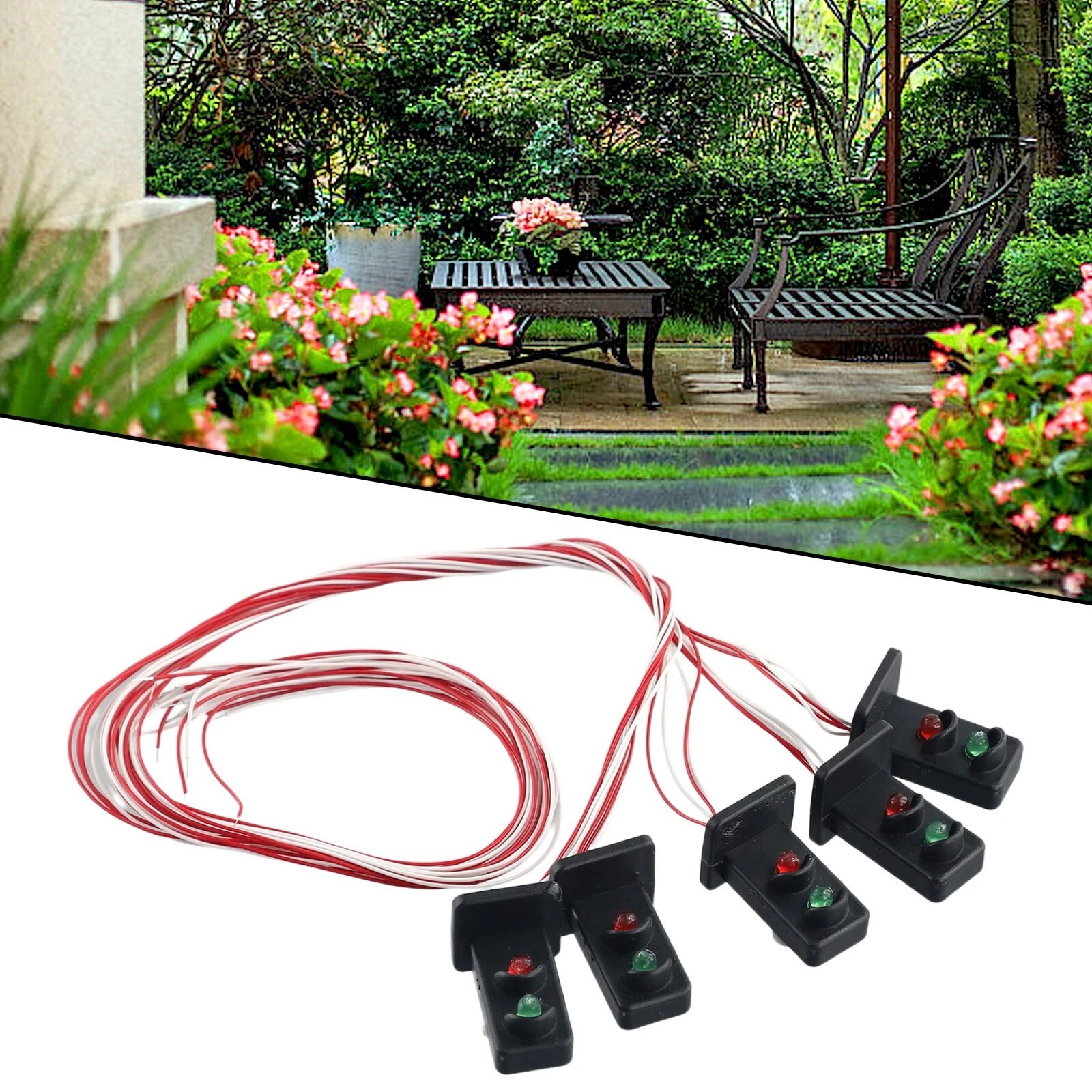 Set Of Oo Ho Gauge 20mm Leds Made Green, Red Dwarf Signals For 2