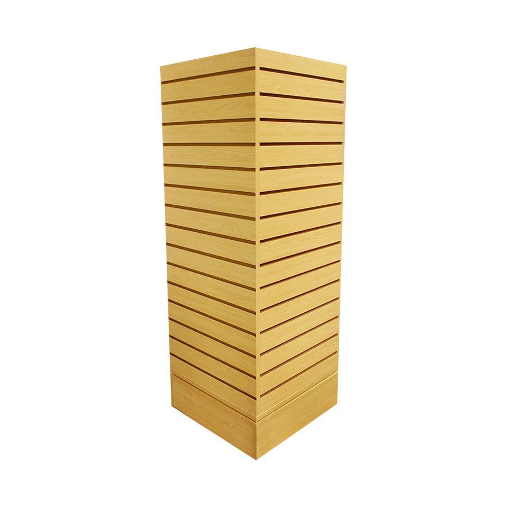Revolving Slatwall Floor Display Rotating Cube Tower 4sided Retail