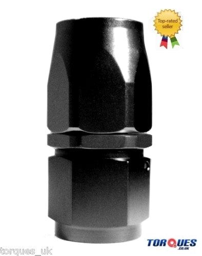 AN-4 (4AN) STRAIGHT FastFlow Stealth Black Hose Fitting