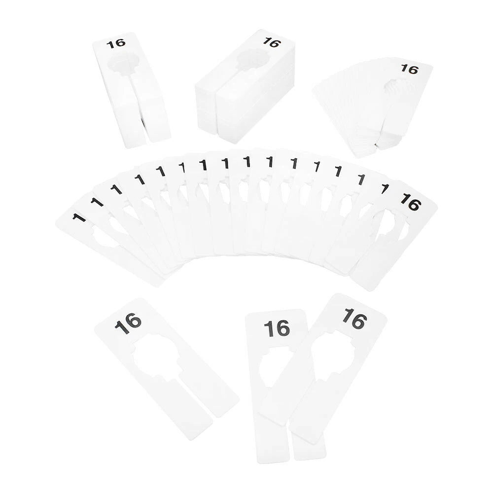 Hangers Retail Clothing 2" X 5" Rectangular Plastic Size 16 Dividers