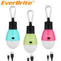 Everbrite 3pack Rechargeable Camping Led Bulb 3 Lighting Mode Usb Led