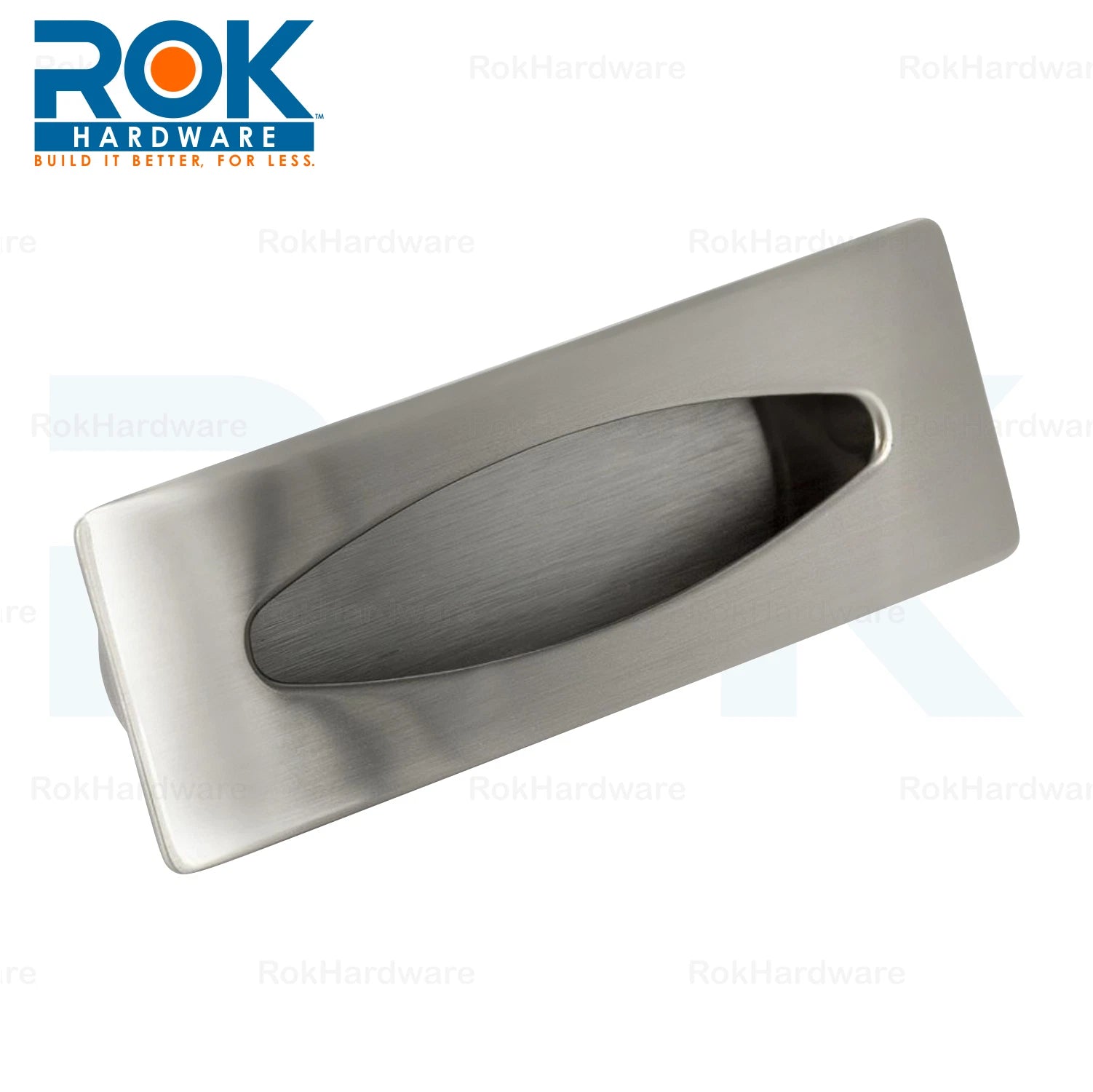 Urban Recessed Style 3" Brushed Nickel Kitchen Cabinet Door Drawer