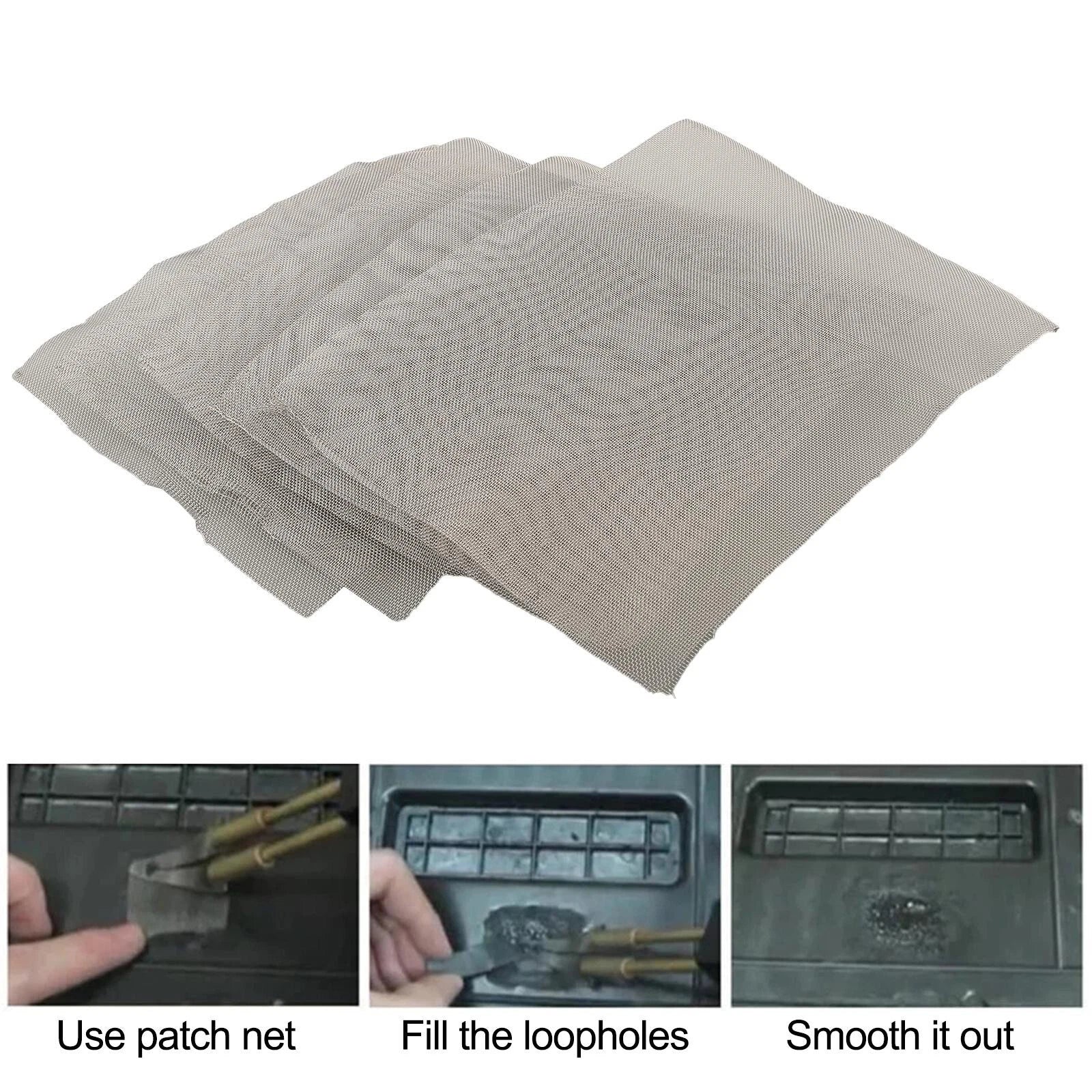Bumper Mesh Net Car Easy To Install Plastic Repair Hole Silver