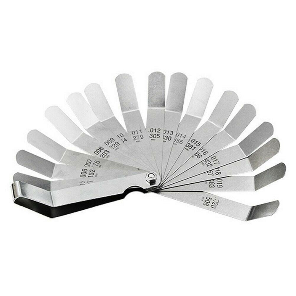 16PC 100mml Offset Feeler Gauge Metric & Sae Mark:0.127-0.508mm