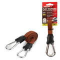 Dekton 24" Flat Bungee Cord with Carabiner Hook Clip 10MM Elastic Tie