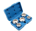 5pc 3/8" Dr. Low Profile Oil Filter Socket Wrench Set 24,27,32,36,38<wbr/>mm