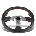 Universal Fit Silver Red Stitching 320mm Pvc Leather Lightweight