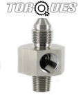 An -4 (an4) to 1/8" Npt with a 1/8" Npt Side Port Adapter in Stainless