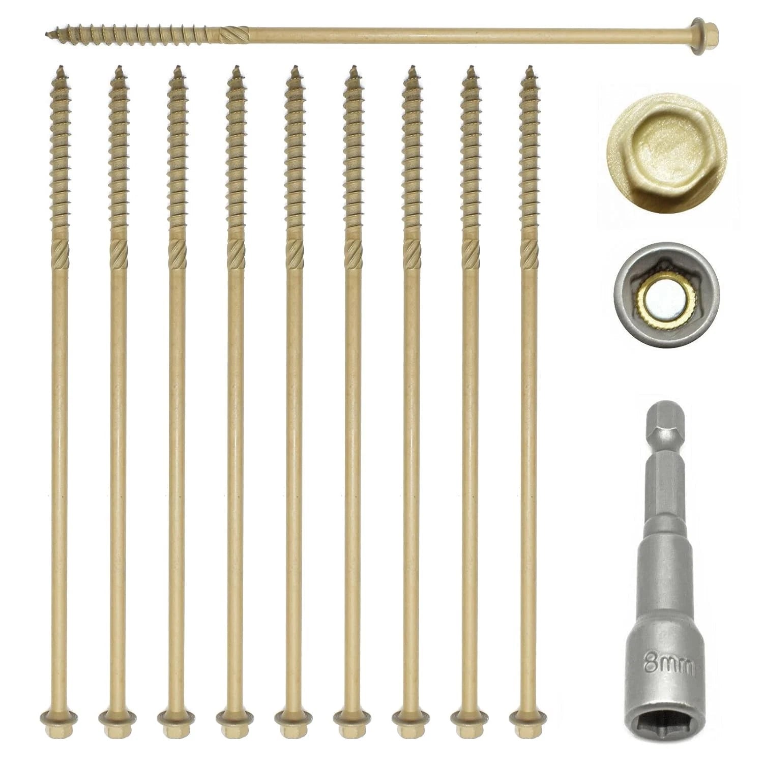 Timberfix Garden Sleeper Screws 6.5 X 100mm + Hex | Built Supply Co