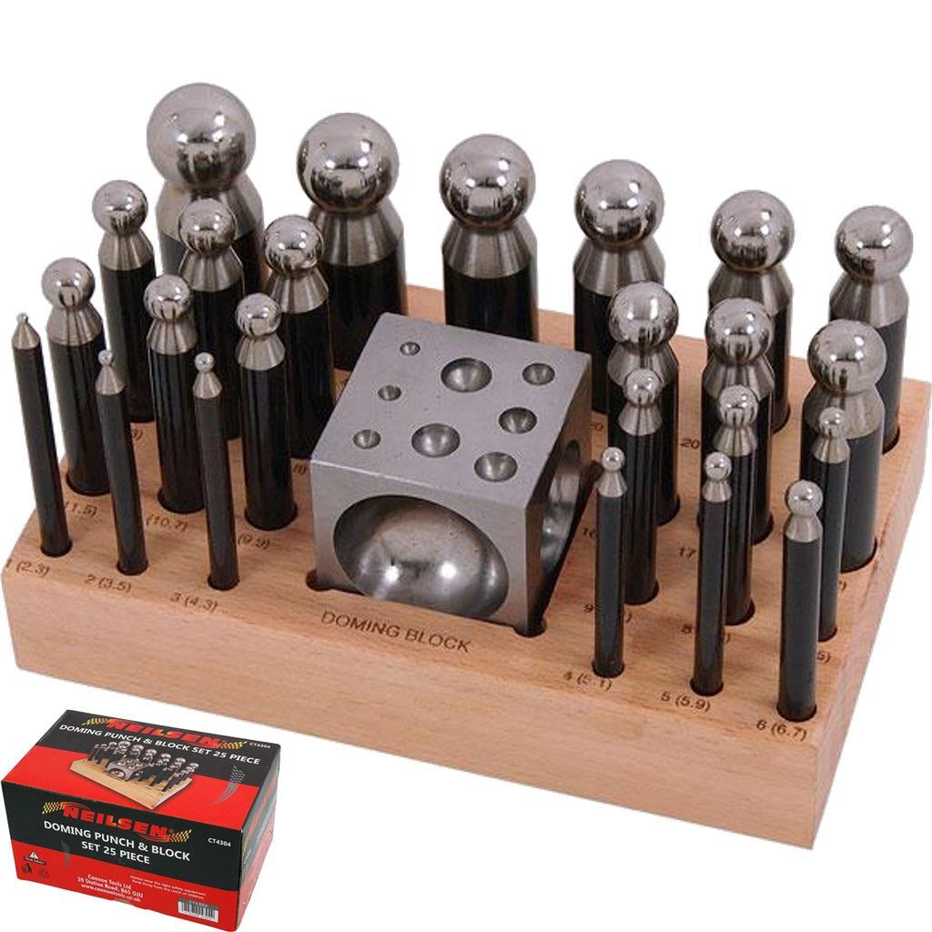 Neilsen 25pc Doming Block & Punch Set