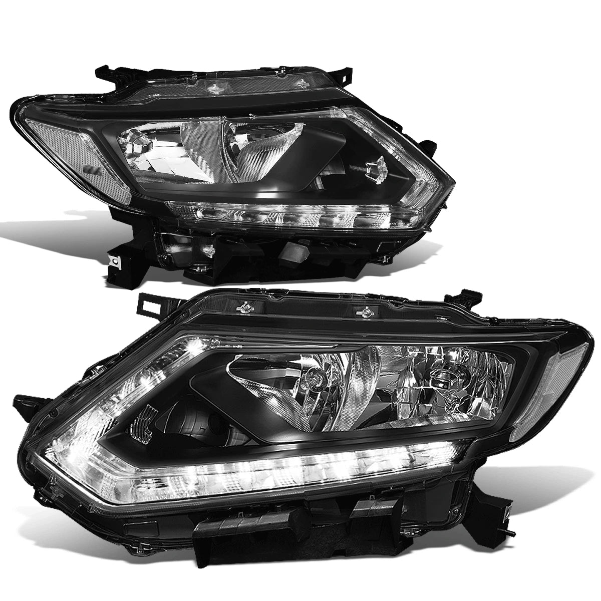 Fit 14-16 Rogue Black Housing Clear Side Led Drl | Built Supply Co