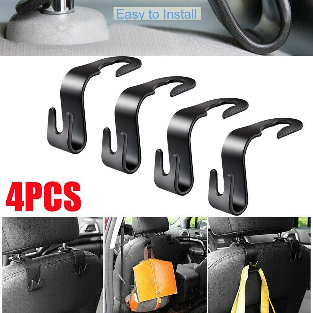 4x Car Universal Seat Back Hook Headrest Holder Hanger Organizer Car
