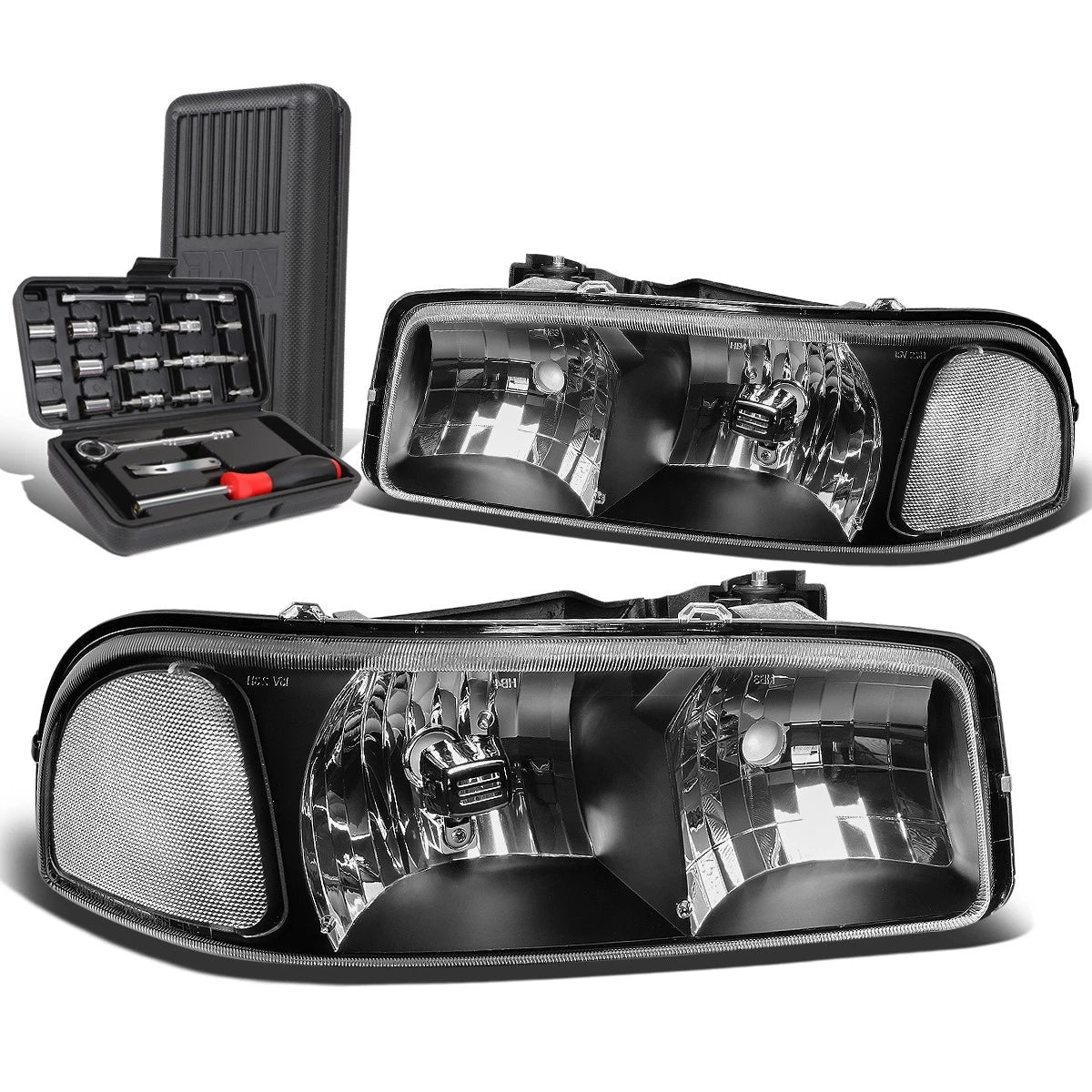 For 1999-2007 Gmc Sierra 1500 Yukon Black Clear | Built Supply Co