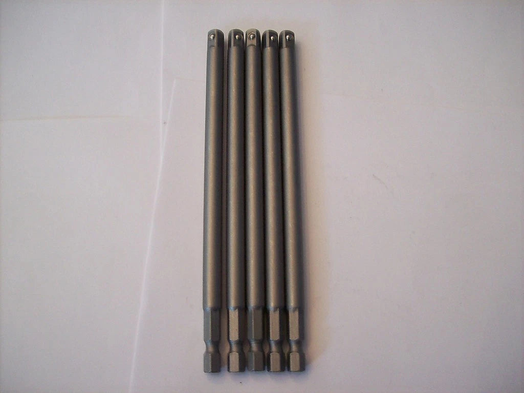 6" Square Power Extension Bars Bits Hex Shank 1/4"