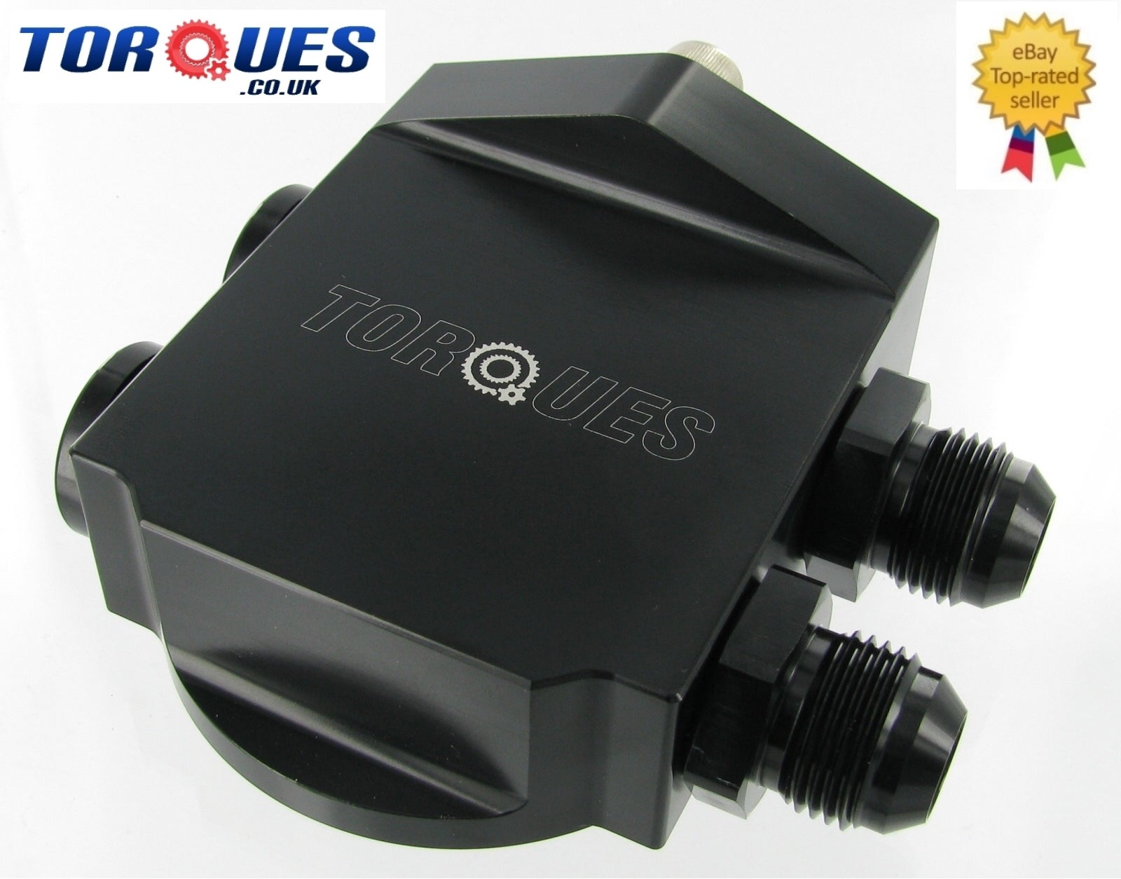 Torques Remote Billet Aluminium Oil Filter Housing- BLACK (AN-10