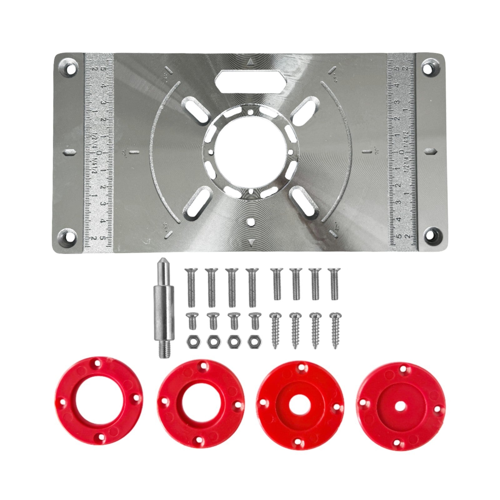 Aluminum Router Table Insert Plate 235x120mm with 4 Rings
