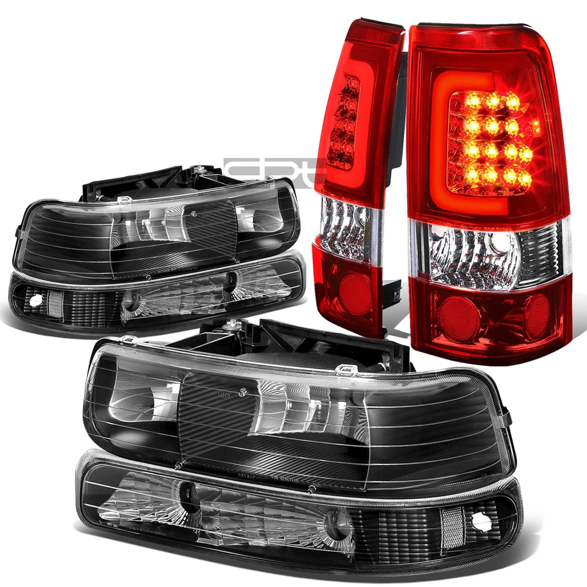 For 99-02 Silverado Black Headlight+clea<wbr/>r | Built Supply Co