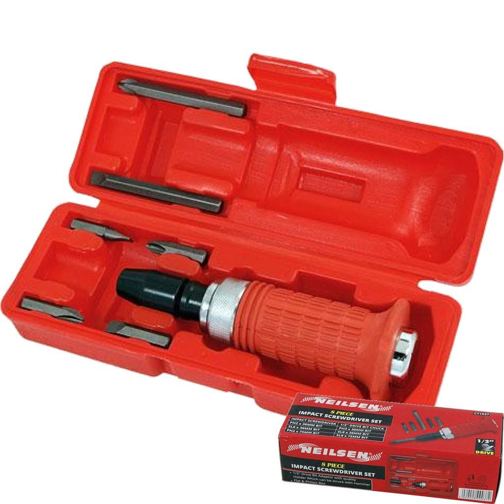 Neilsen 8pc Impact Screwdriver Set