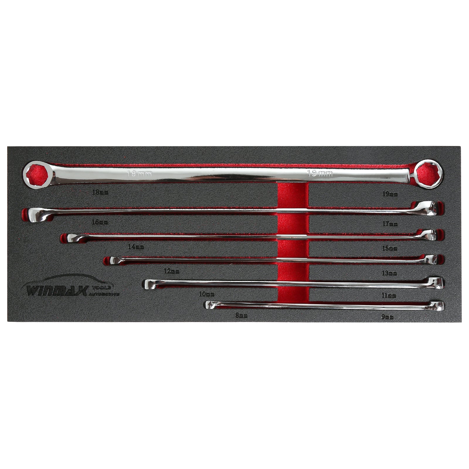 6PC Extra Long Box End Wrench Set Metric Durable Aviation Spanner CRV 8-19mm XPE
