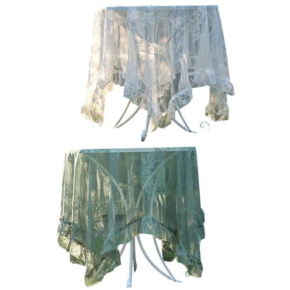 Countryside Lace Tablecloth For Coffee And Dining Tables Multiple