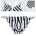 Men's Striped Low Waist Underwear Comfortable Briefs With Breathable