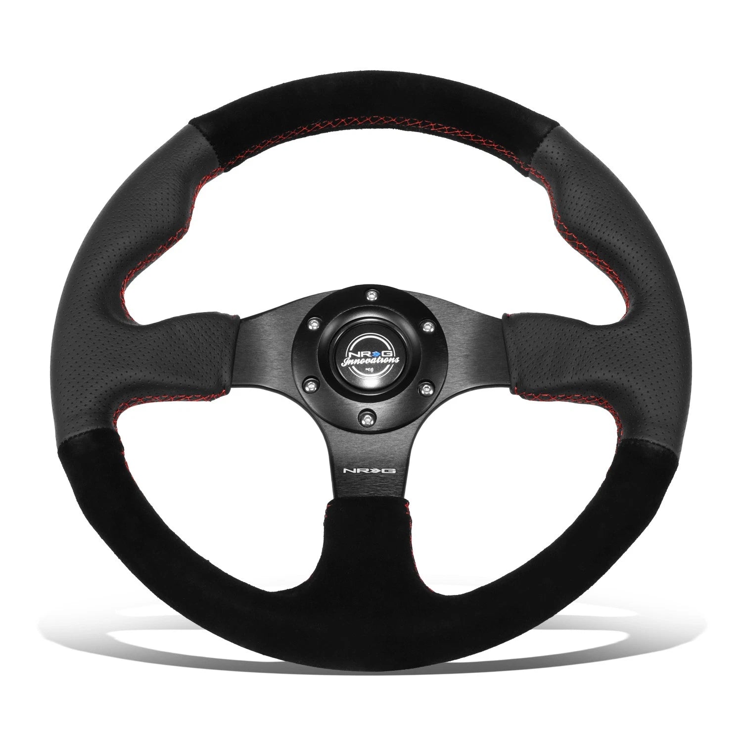 Nrg 320mm 6-hole Racing Steering Wheel Black Suede | Built Supply Co