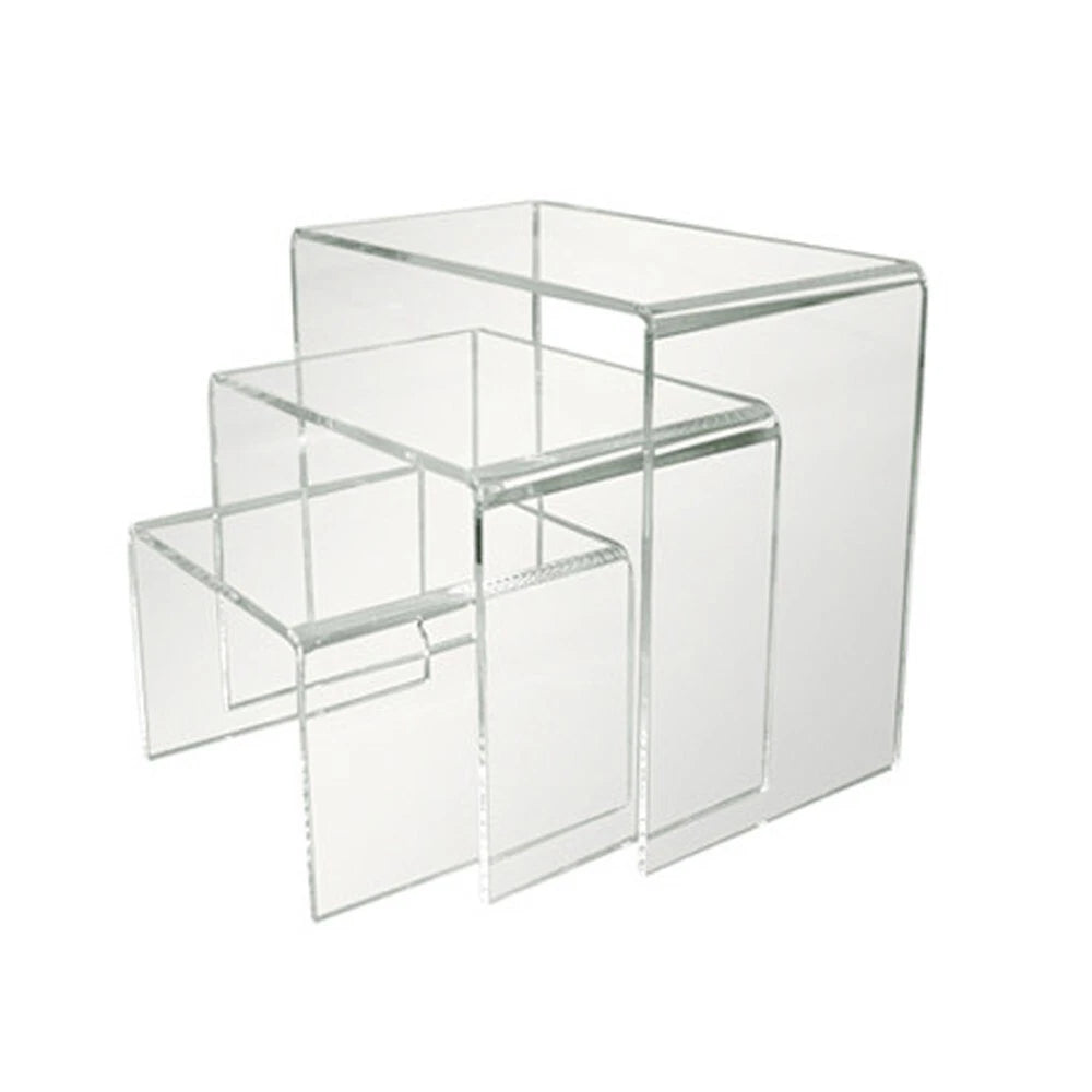 6" 8" 10"h Clear Acrylic Display Riser Set, Shelf Showcase , Dessert