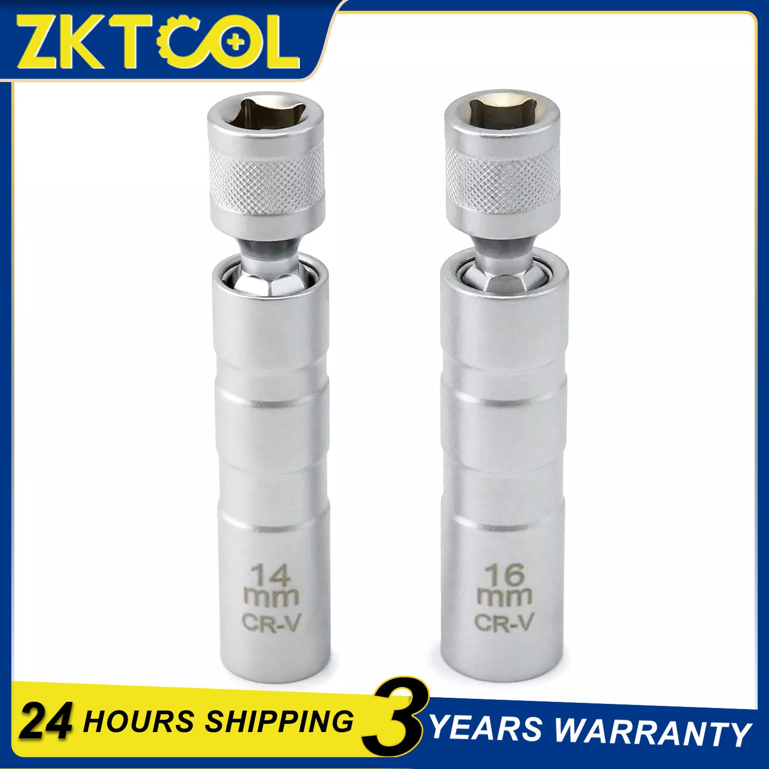 14mm 16mm Magnetic Swivel Thin Wall Spark Plug Wobble Socket Tools