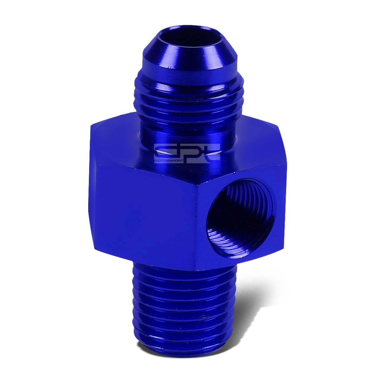 Blue 6-An Flare To 1/4" NPT Fitting/Coupler/Adapter+1/8"