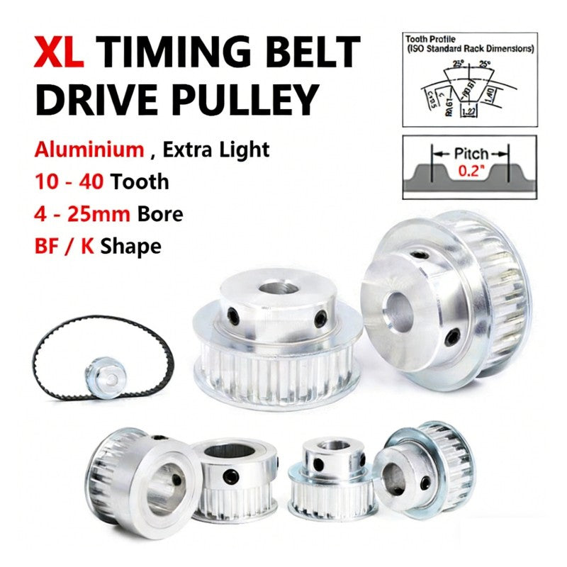 XL 3/8" Timing Belt Drive Pulley 10 - 40 Tooth Bore 4-2