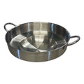 23"x7" Heavy Duty Stainless Steel Concave Comal Griddle Para Tacos