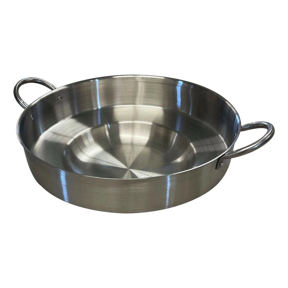 23"x7" Heavy Duty Stainless Steel Concave Comal Griddle Para Tacos