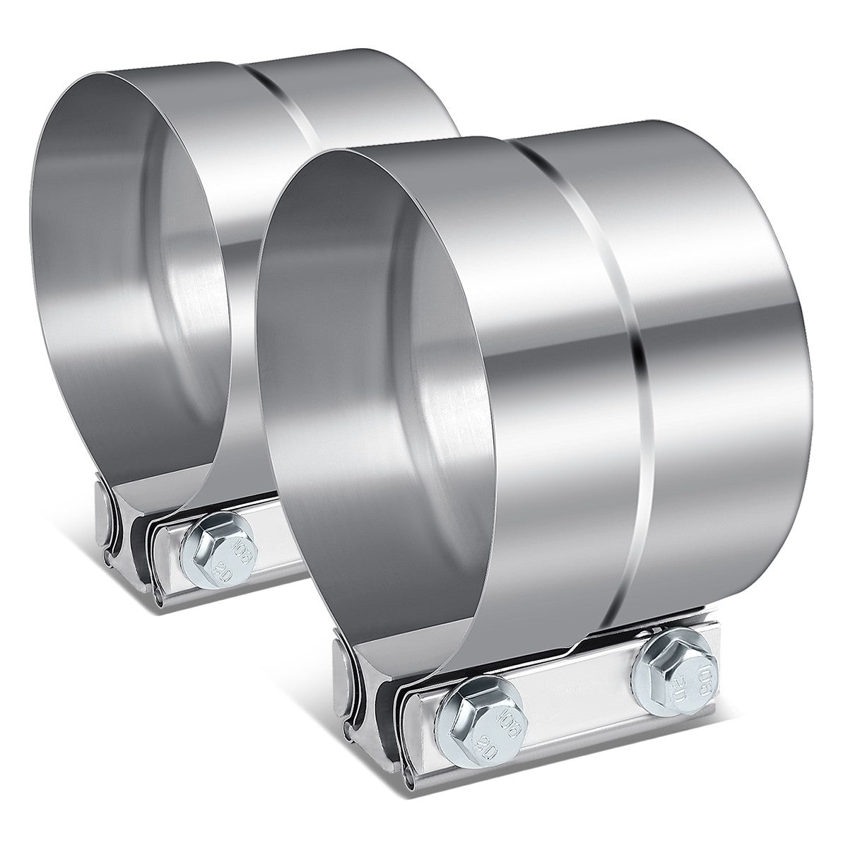 2 X 4" Lap Joint Exhaust Band Clamp Muffler Pipe Sleeve Coupler
